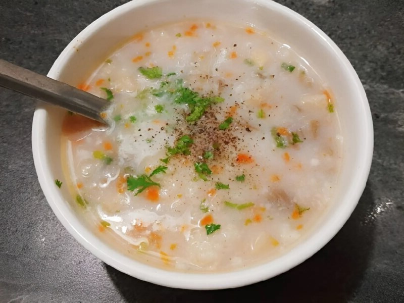 Cháo thịt băm gừng