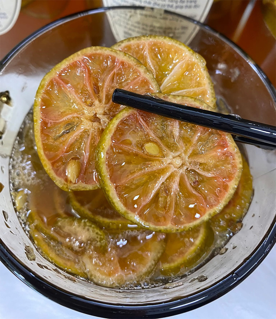 Siro dầu dừa, chanh, mật ong