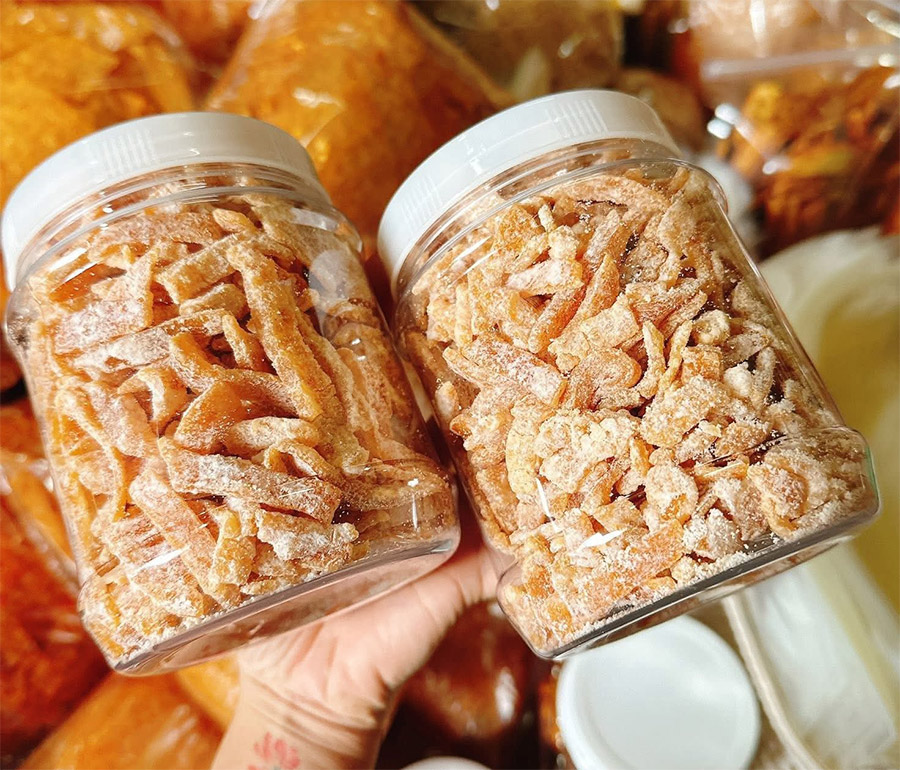 Trị ho bằng Vỏ cam/quýt chưng đường phèn